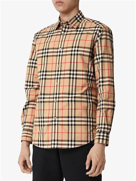 burberry reversible check t shirt|burberry check cotton poplin shirt.